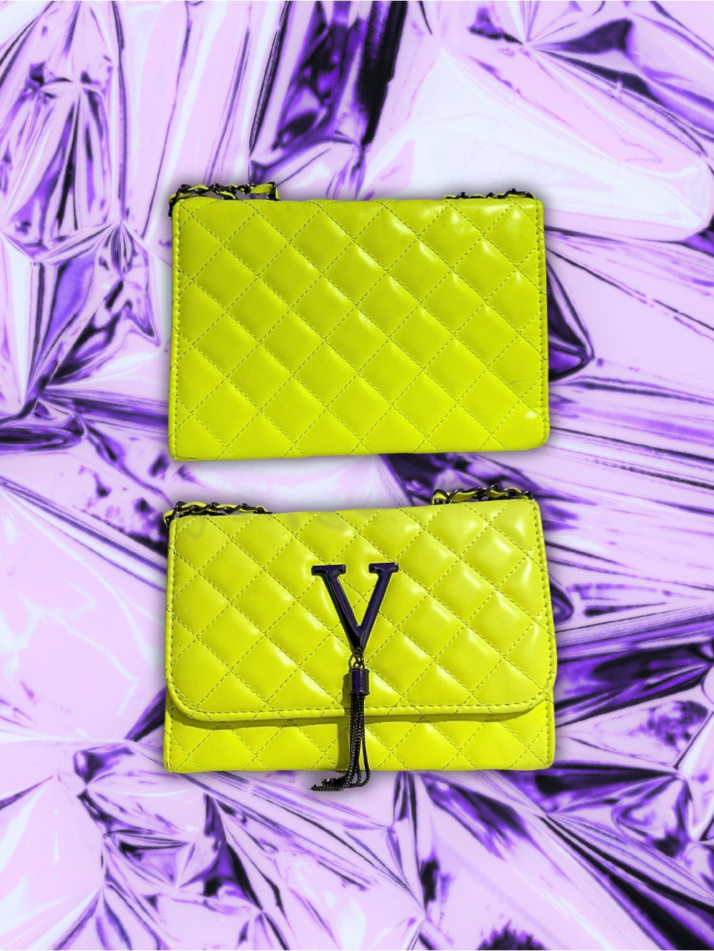 V Monogram Modern Art Neon Cross Body Bag
